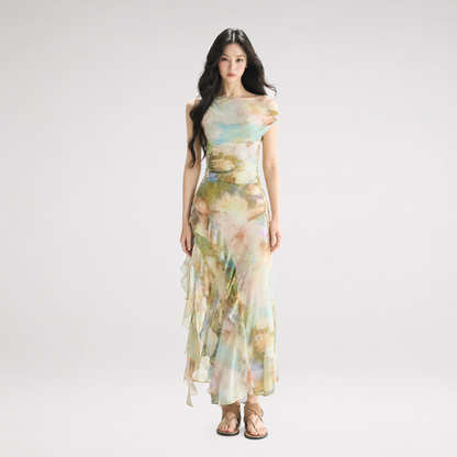 Floral Off-Shoulder Maxi Dress