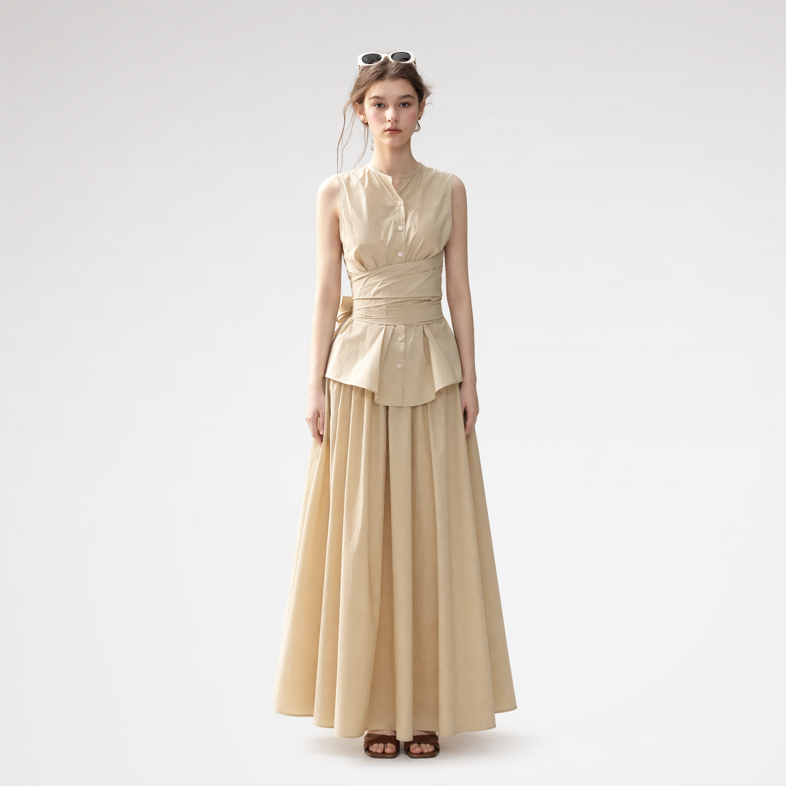 Lace Trim Skirt Set