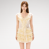 CYNR Lace Ruffle Mini Skirt – view 2