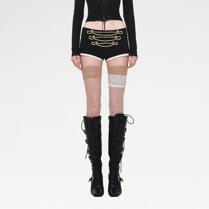 Metal Button Suit Shorts