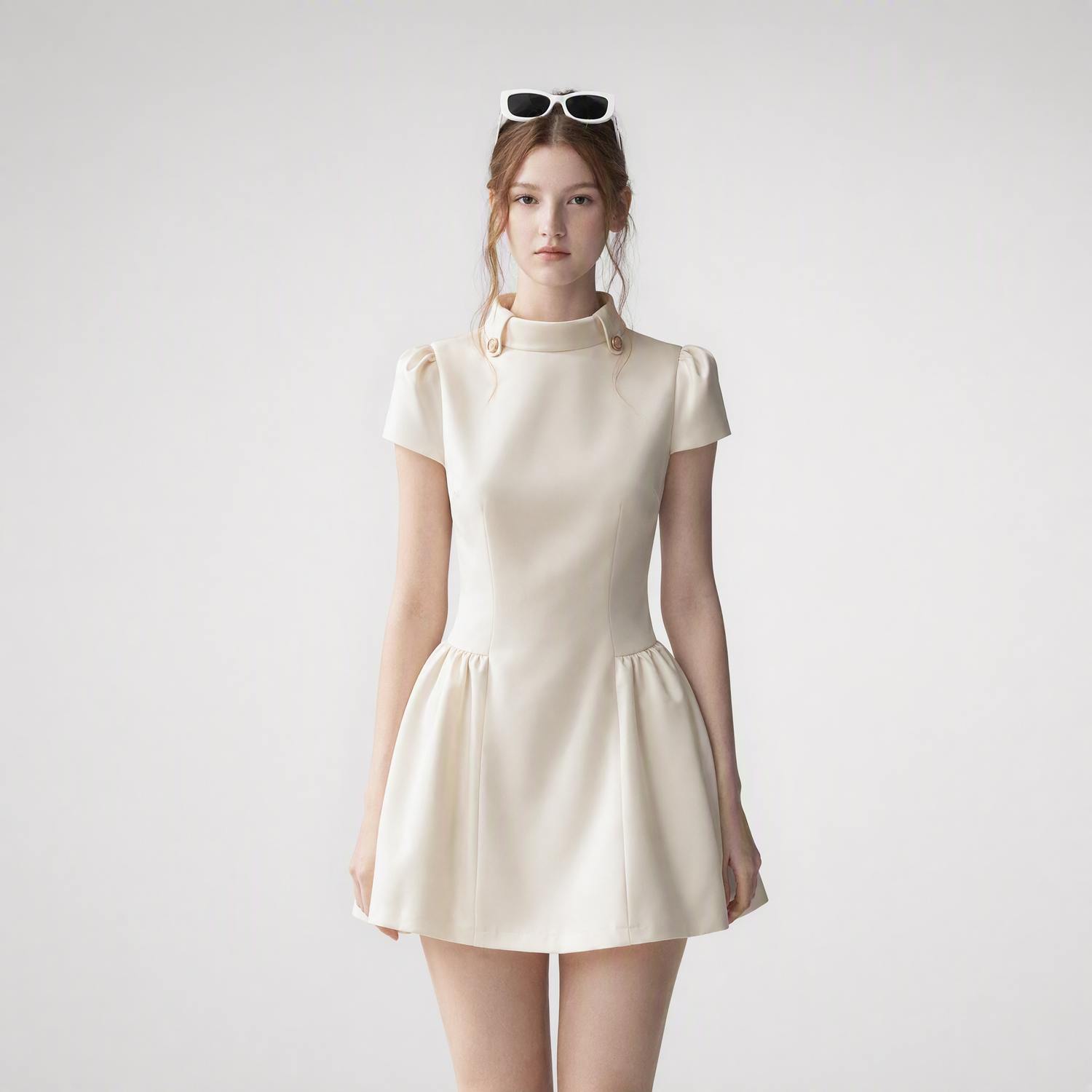 Satin A-Line Mini Dress