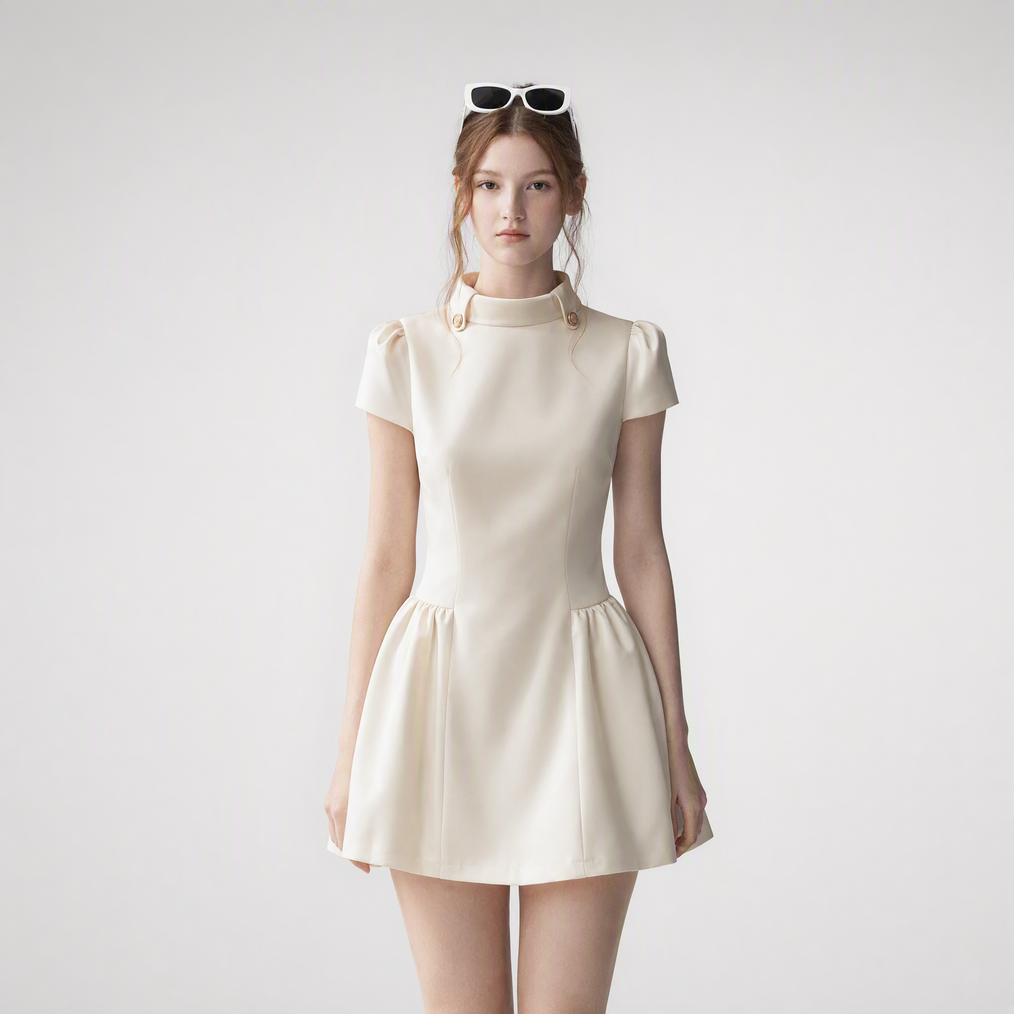 Satin A-Line Mini Dress