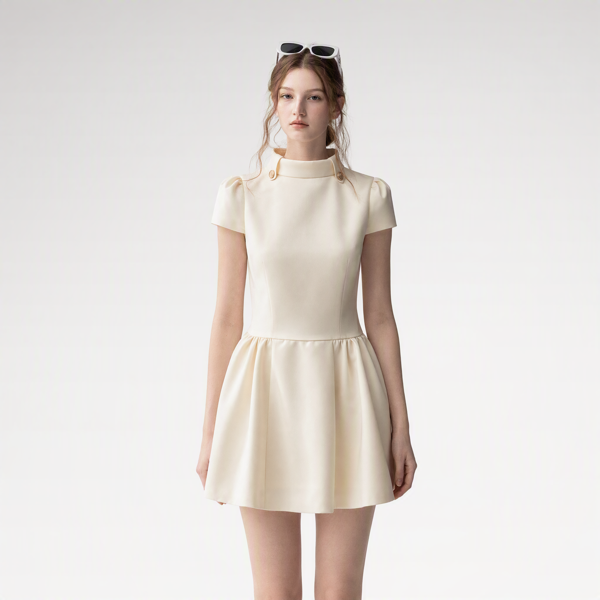 Satin A-Line Mini Dress