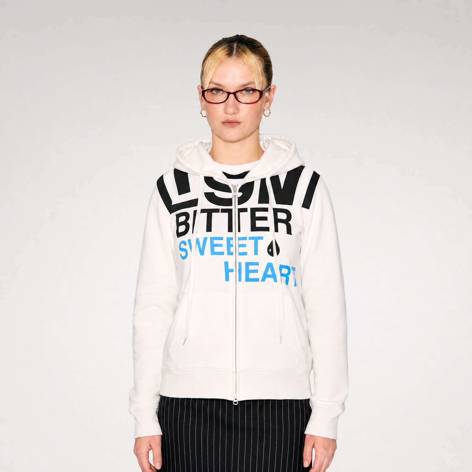 Graphic Logo Fitted Hoodie