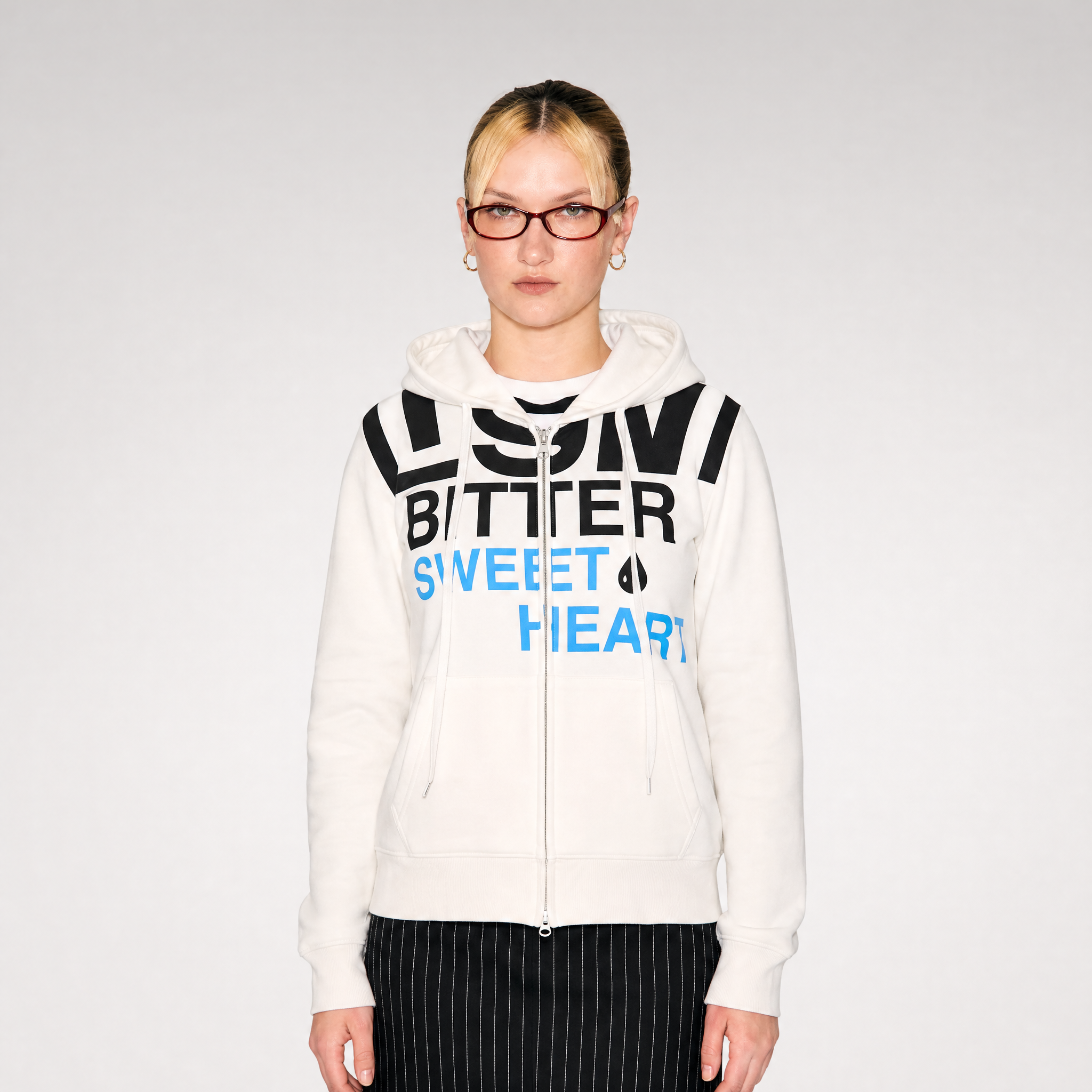 Graphic Logo Fitted Hoodie
