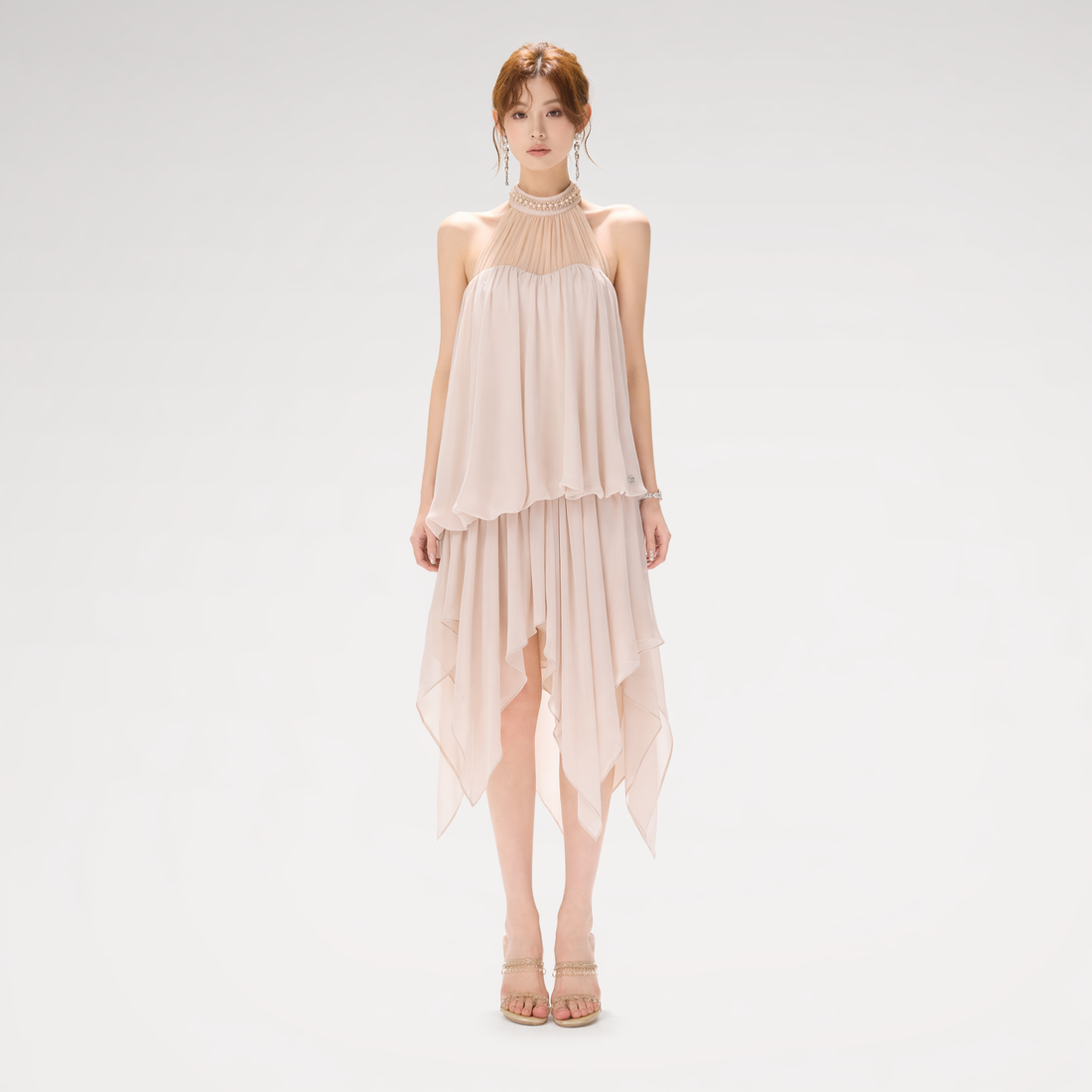 CYNR Pearl Halter Midi Dress – Midi Dresses