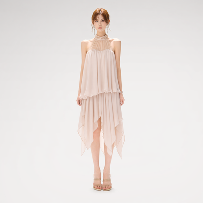 CYNR Pearl Halter Midi Dress – Midi Dresses