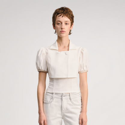 Collared Two-Piece Top