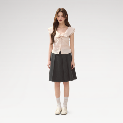 Lyocell V-Neck Blouse