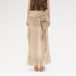 CYNR Sheer Ruffle High-Slit Skirt – Midi Skirts