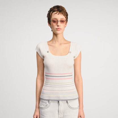 Raglan Stripe Slim Top