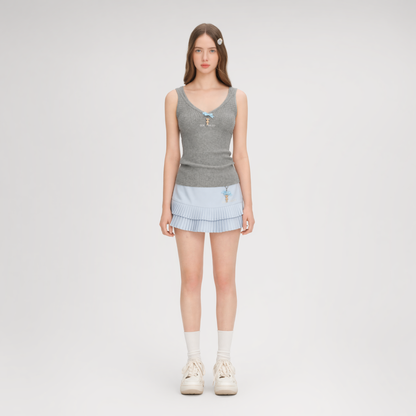 False Two-Piece Knit Top