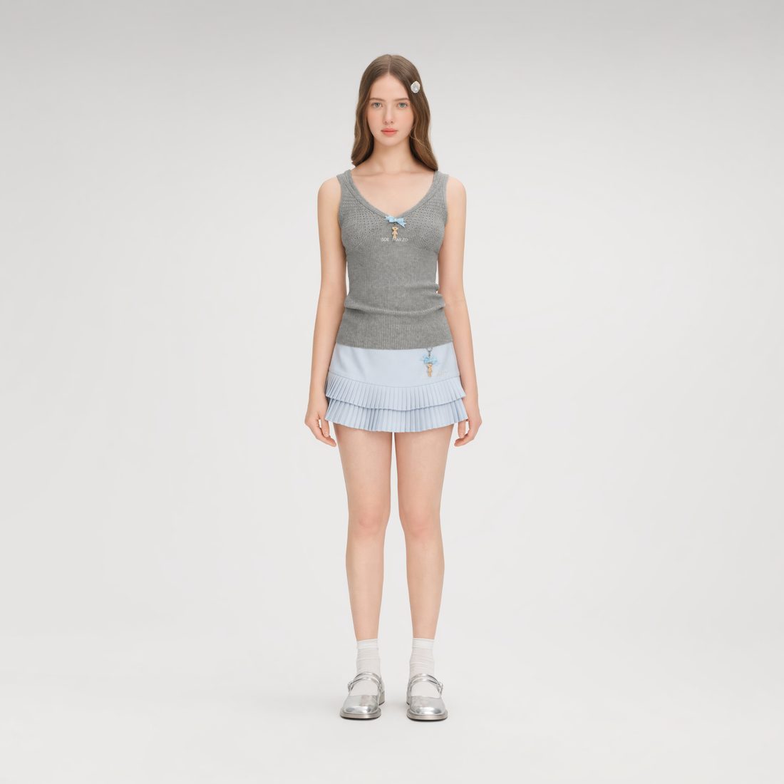 False Two-Piece Knit Top