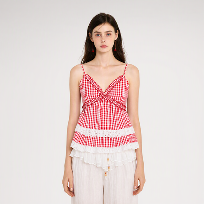 Eyelet Tie Cami Top