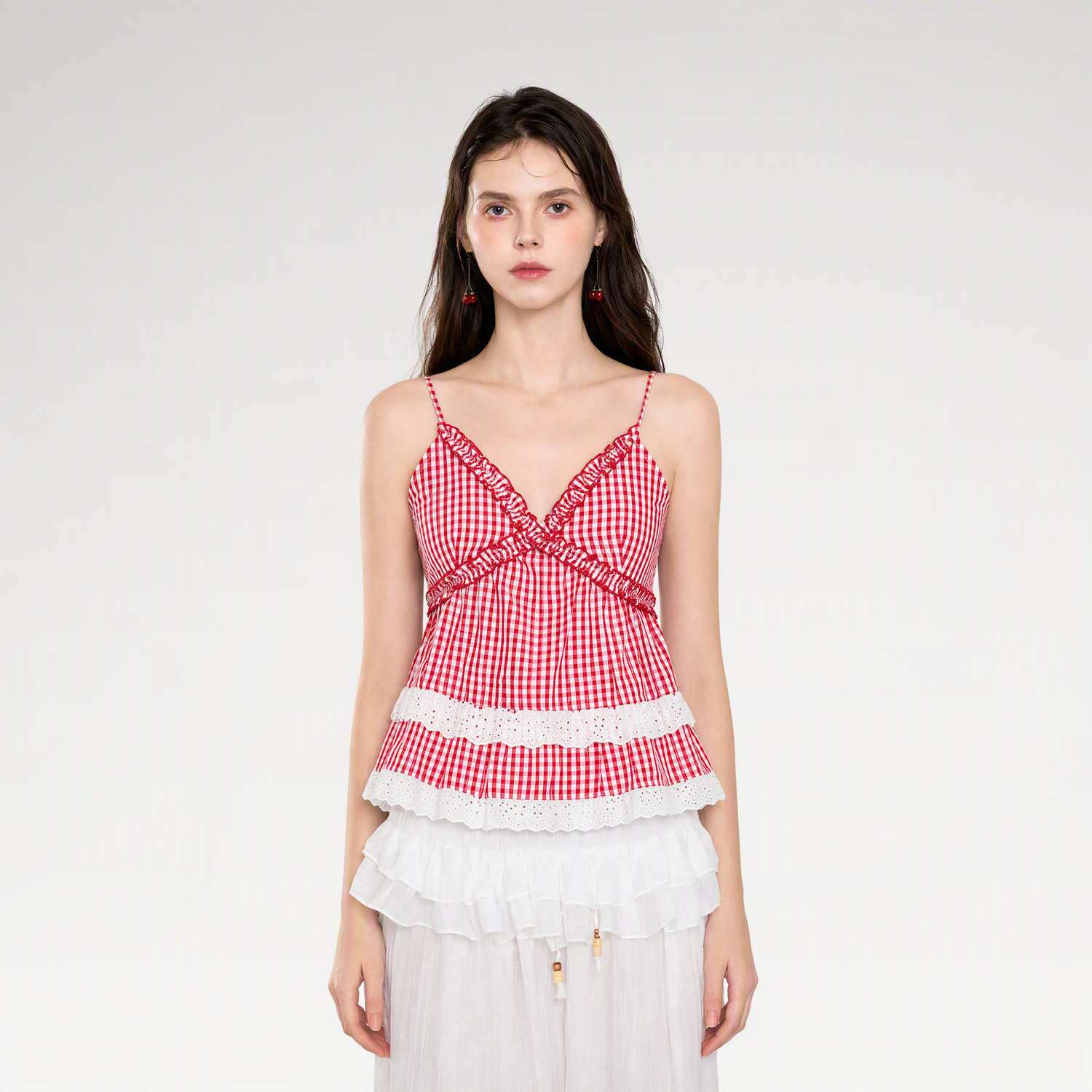 Eyelet Tie Cami Top