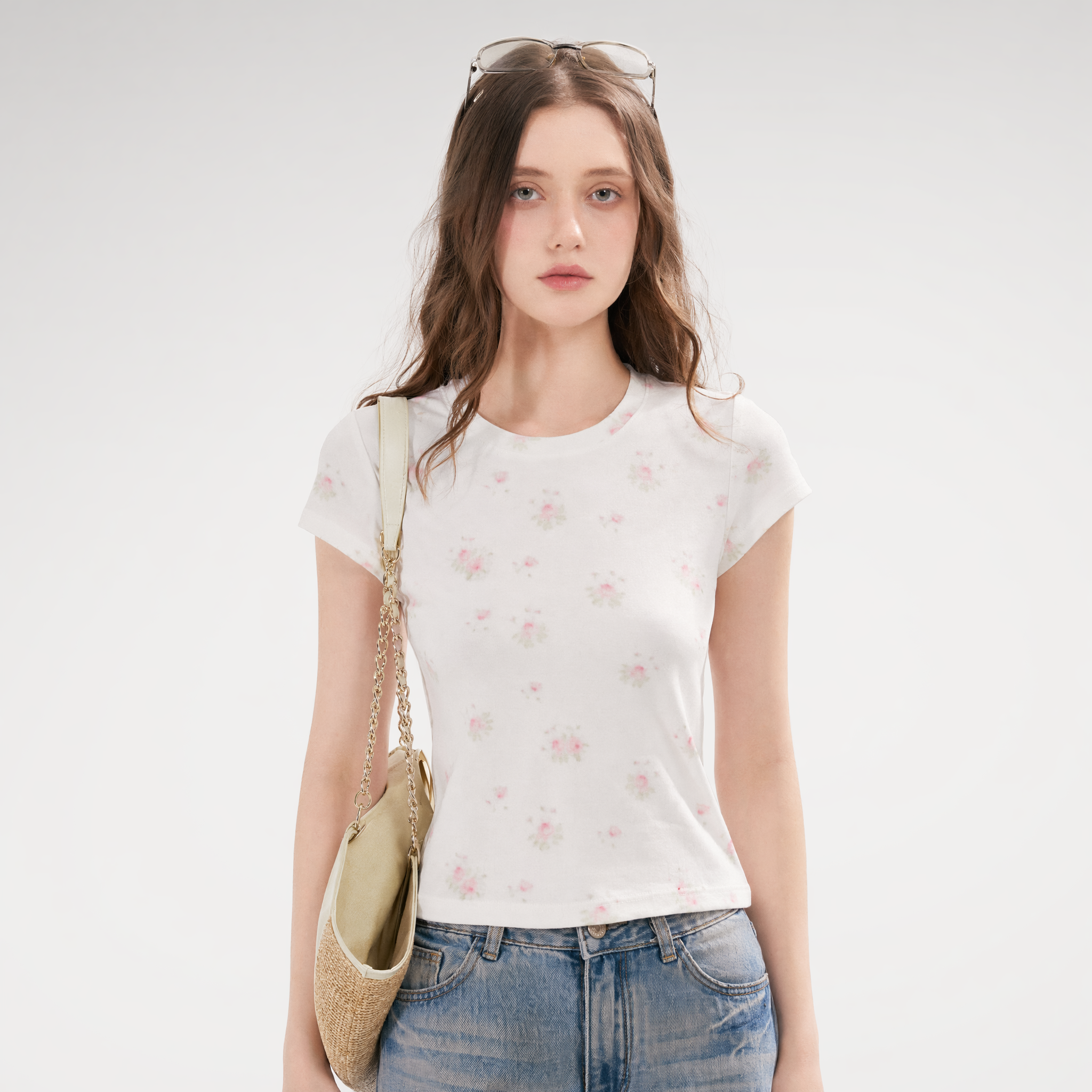 Rose Print Tee