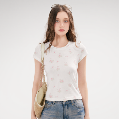 Rose Print Tee