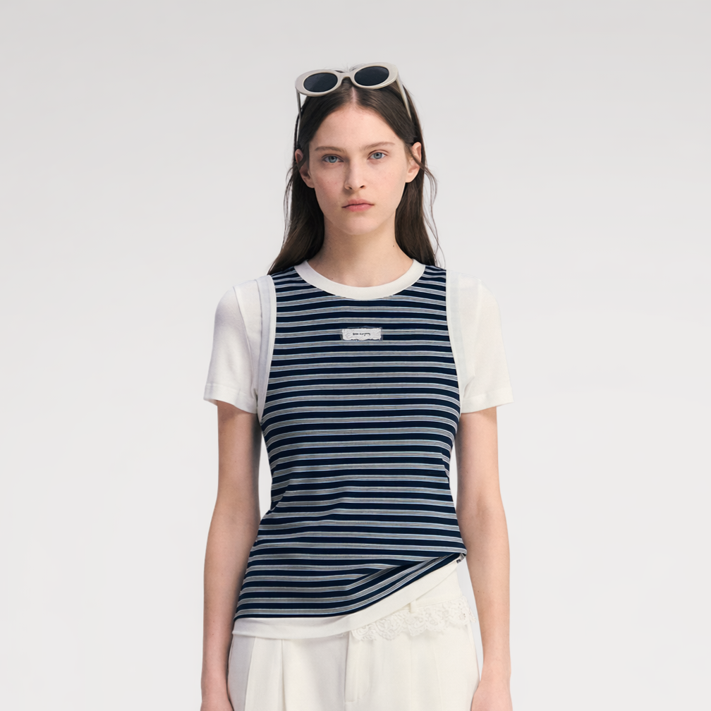 Faux Two-Piece Tee