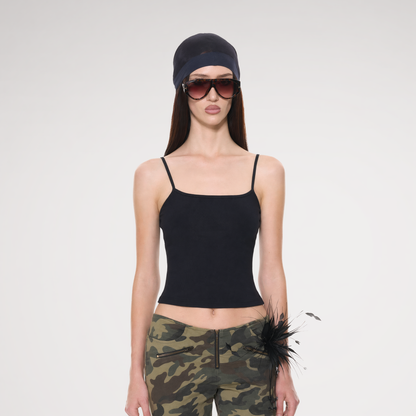 Cross Back Ribbed Cami