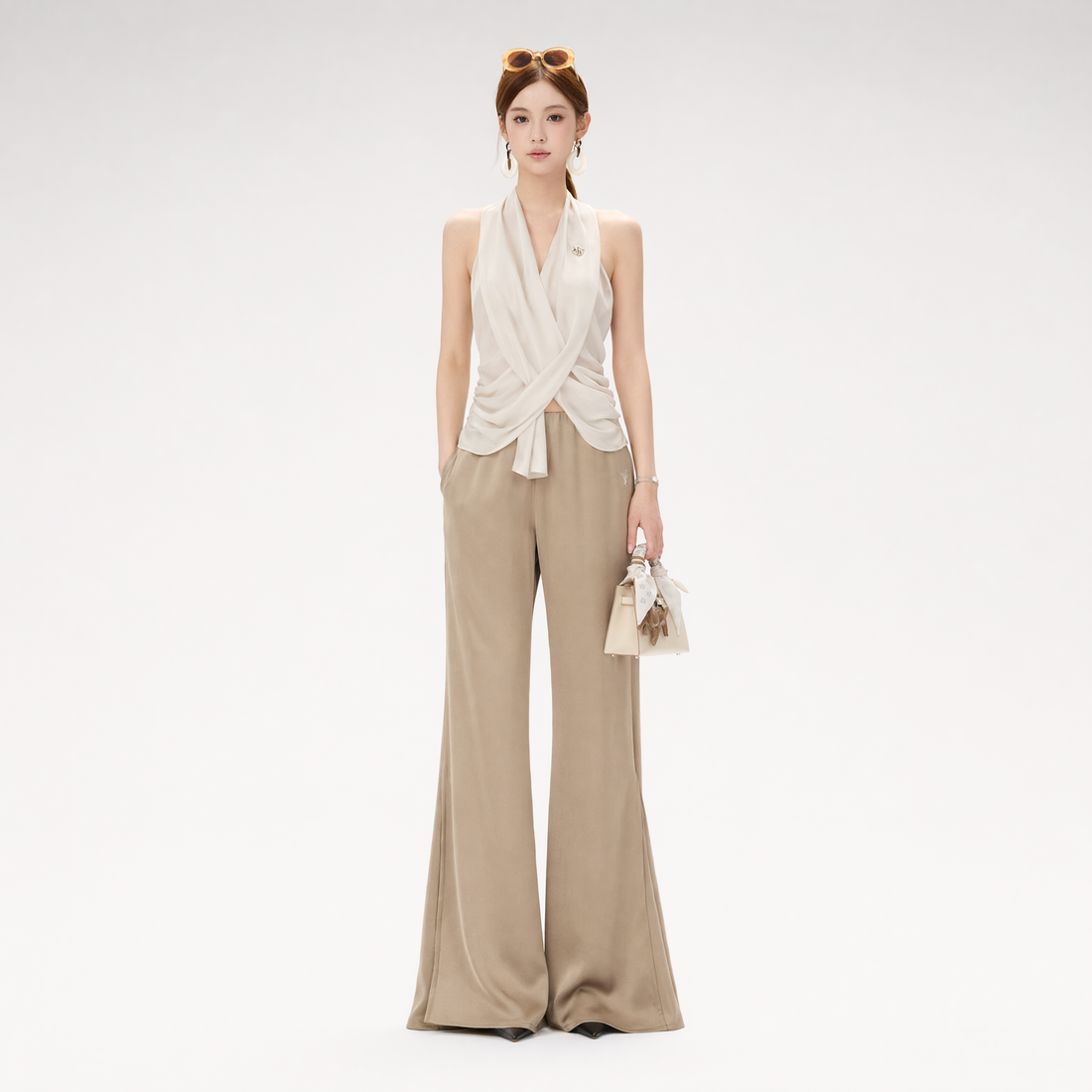CYNR Satin Drape Flare Pants – Flared &amp; Bell-Bottom