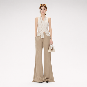 Satin Drape Flare Pants