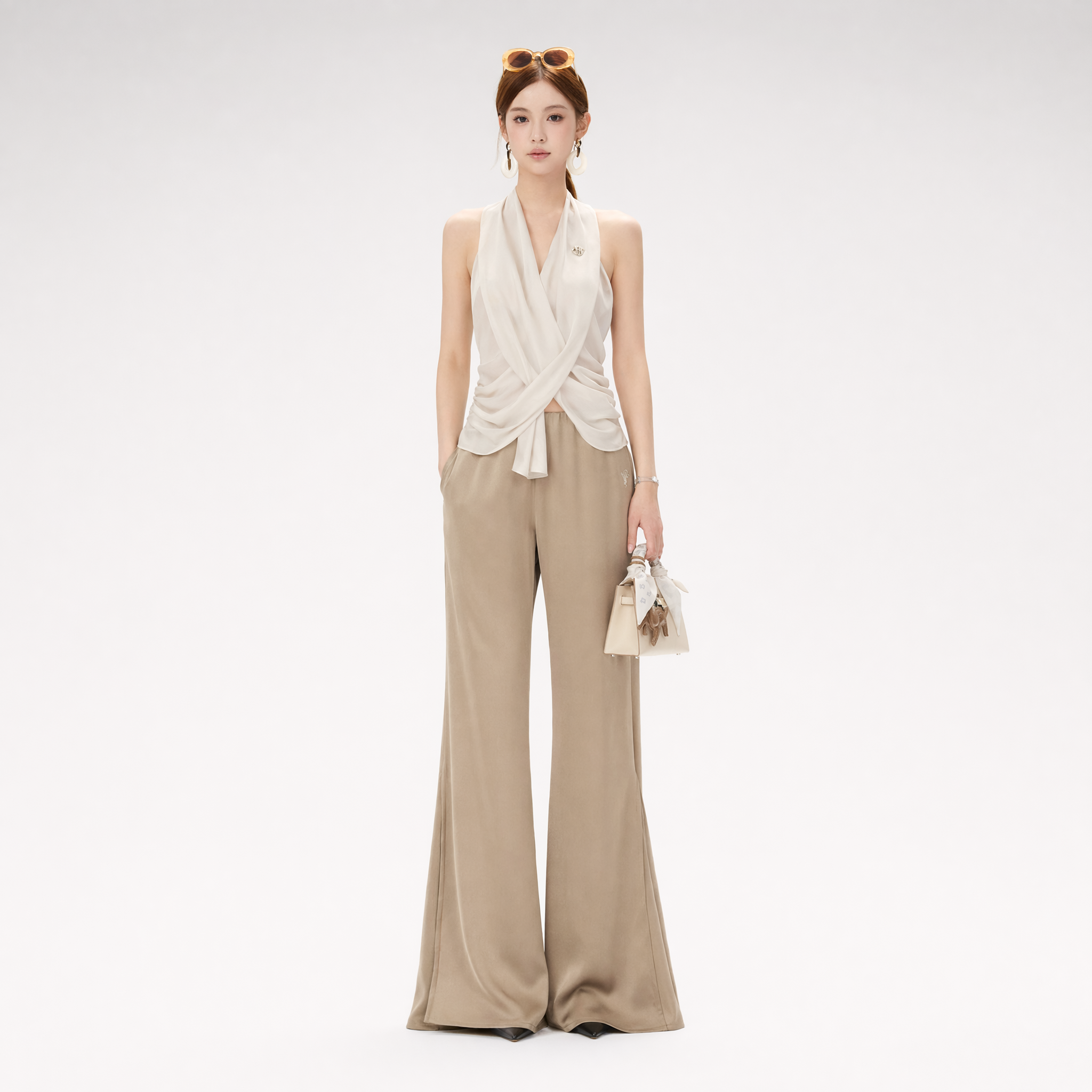 CYNR Satin Drape Flare Pants – Flared &amp; Bell-Bottom