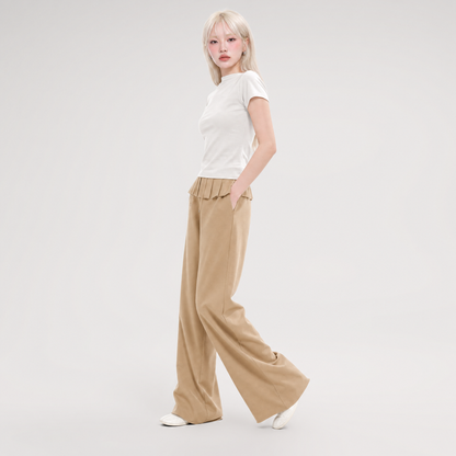 Pleated Wide-Leg Pants