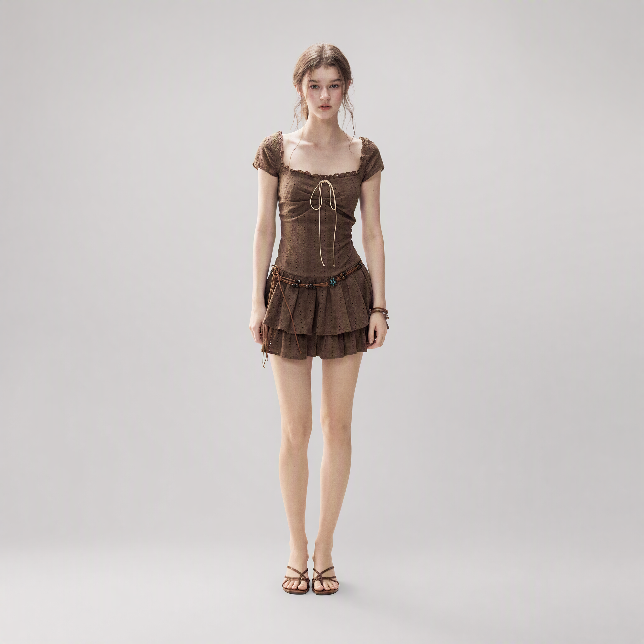 Cotton Eyelet Midi Dress
