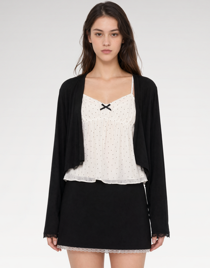 Lace Trim Cardigan