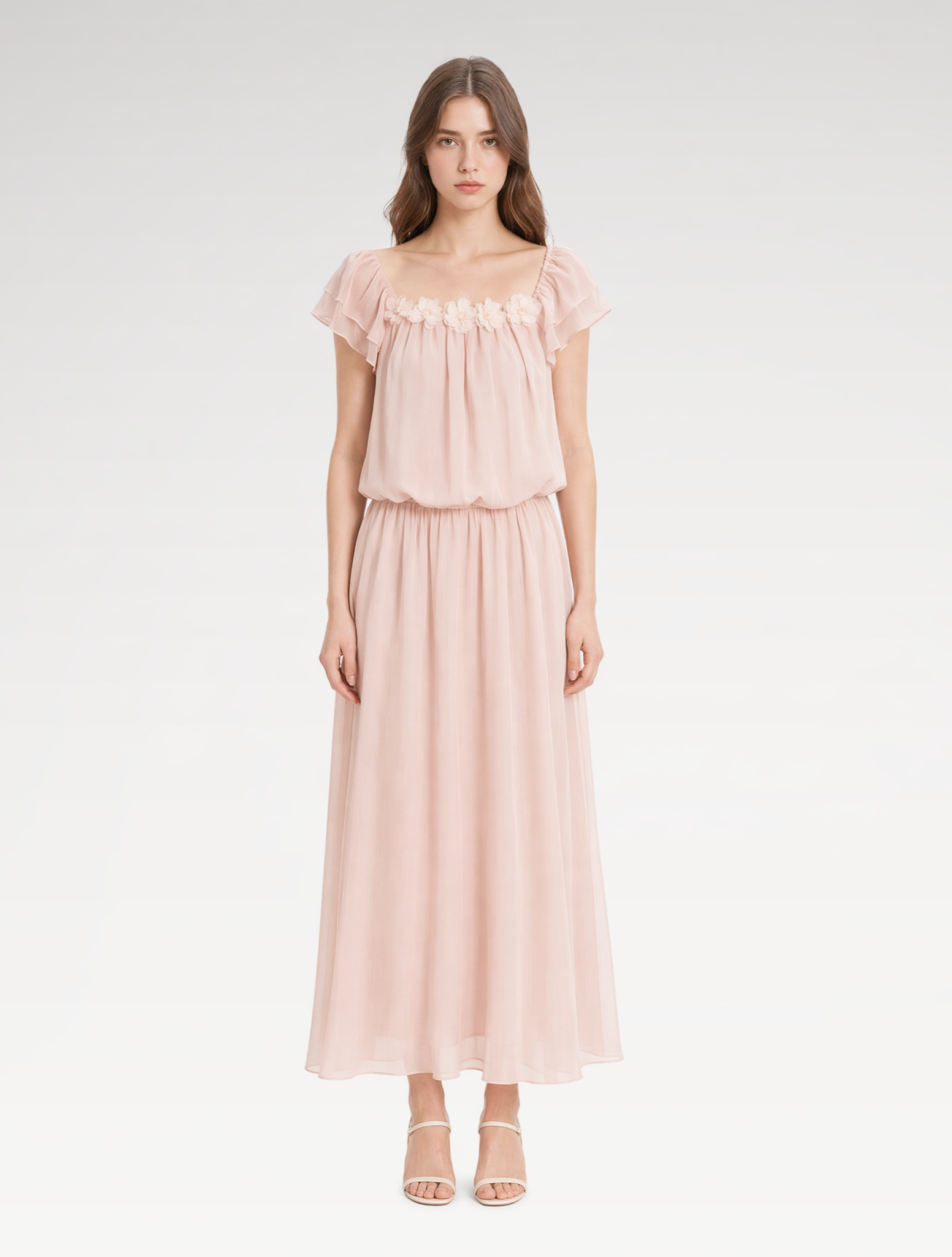 Flower Appliqué Dress