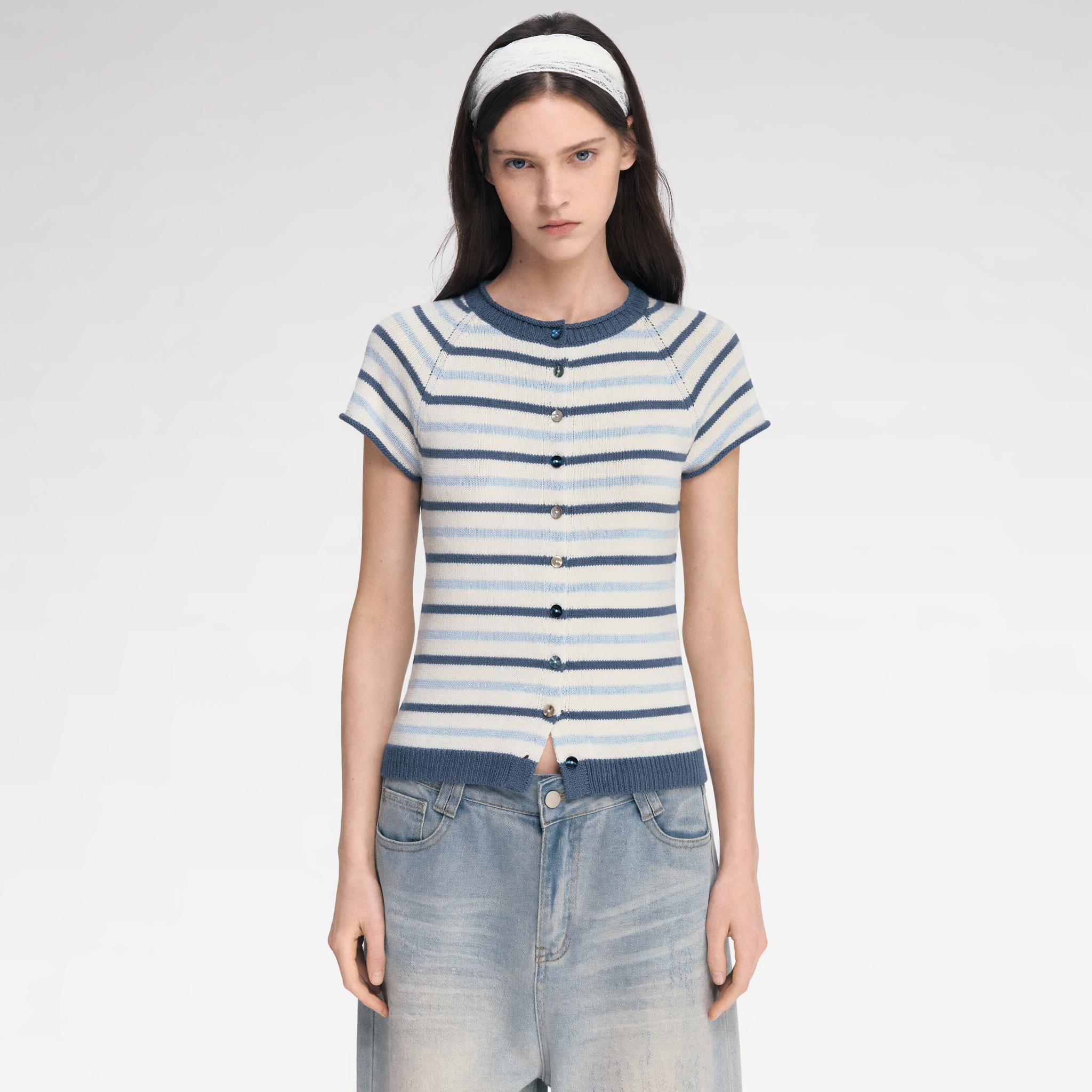 Striped Knit Cardigan