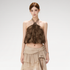 CYNR Beaded Halter Crop Top – Vest & Tank Tops