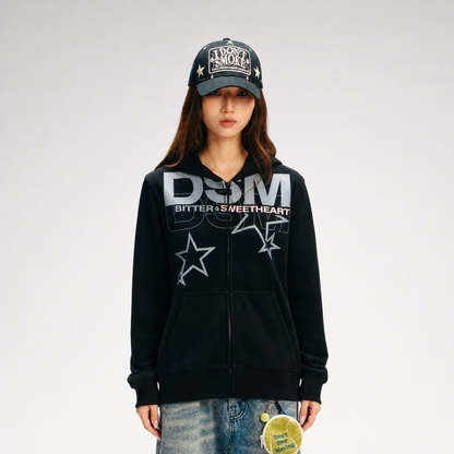 Loopback Fitted Zip-Up Hoodie