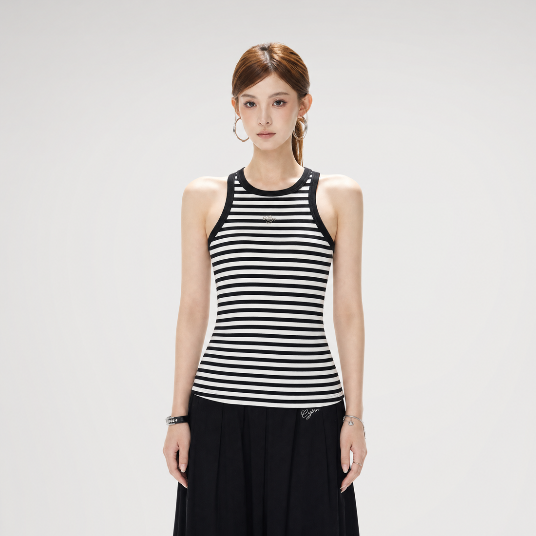 Striped Halter Rib Top