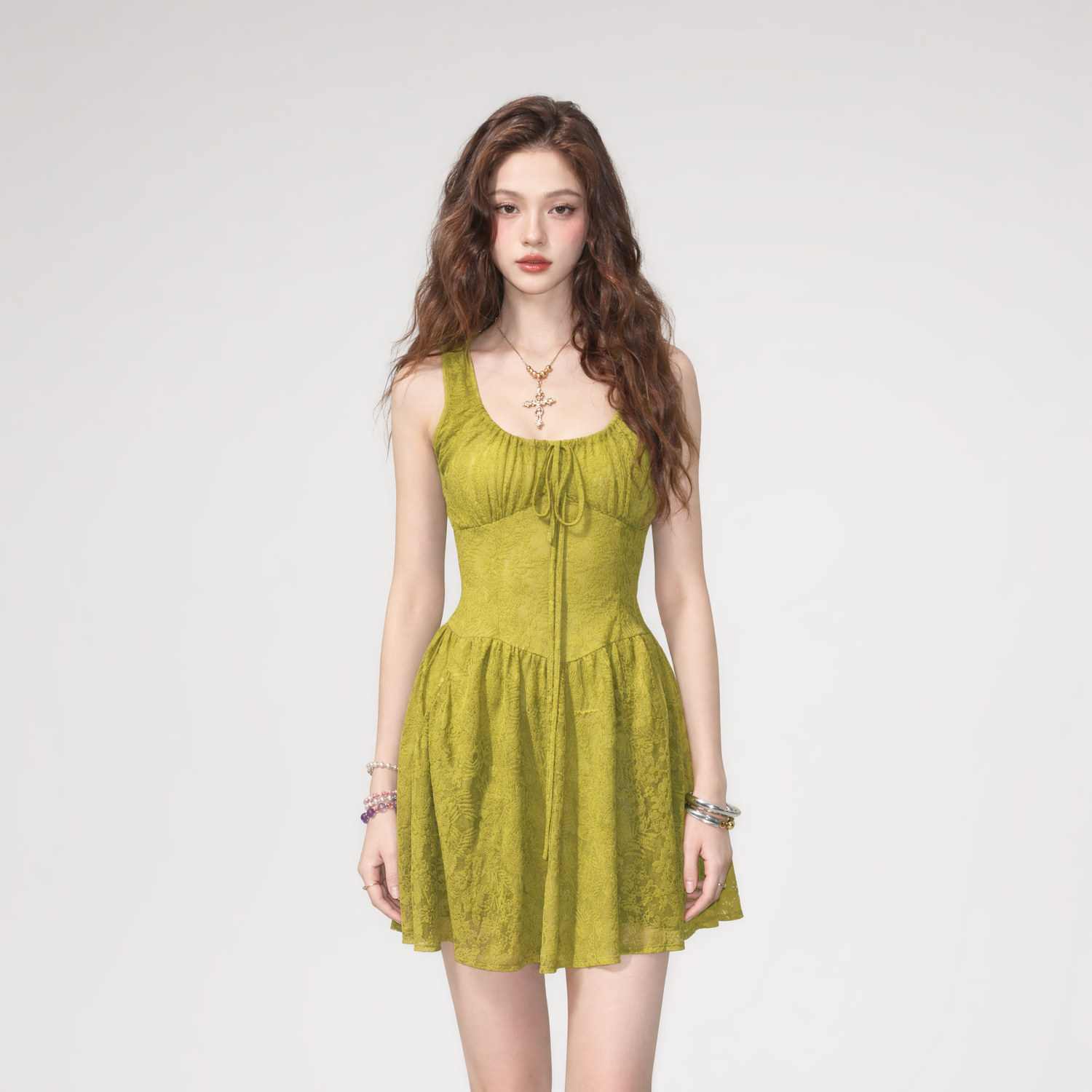 Moss Lace Waist Dress