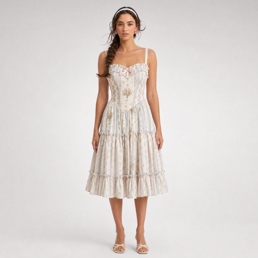 Vintage Ruffle Tiered Dress