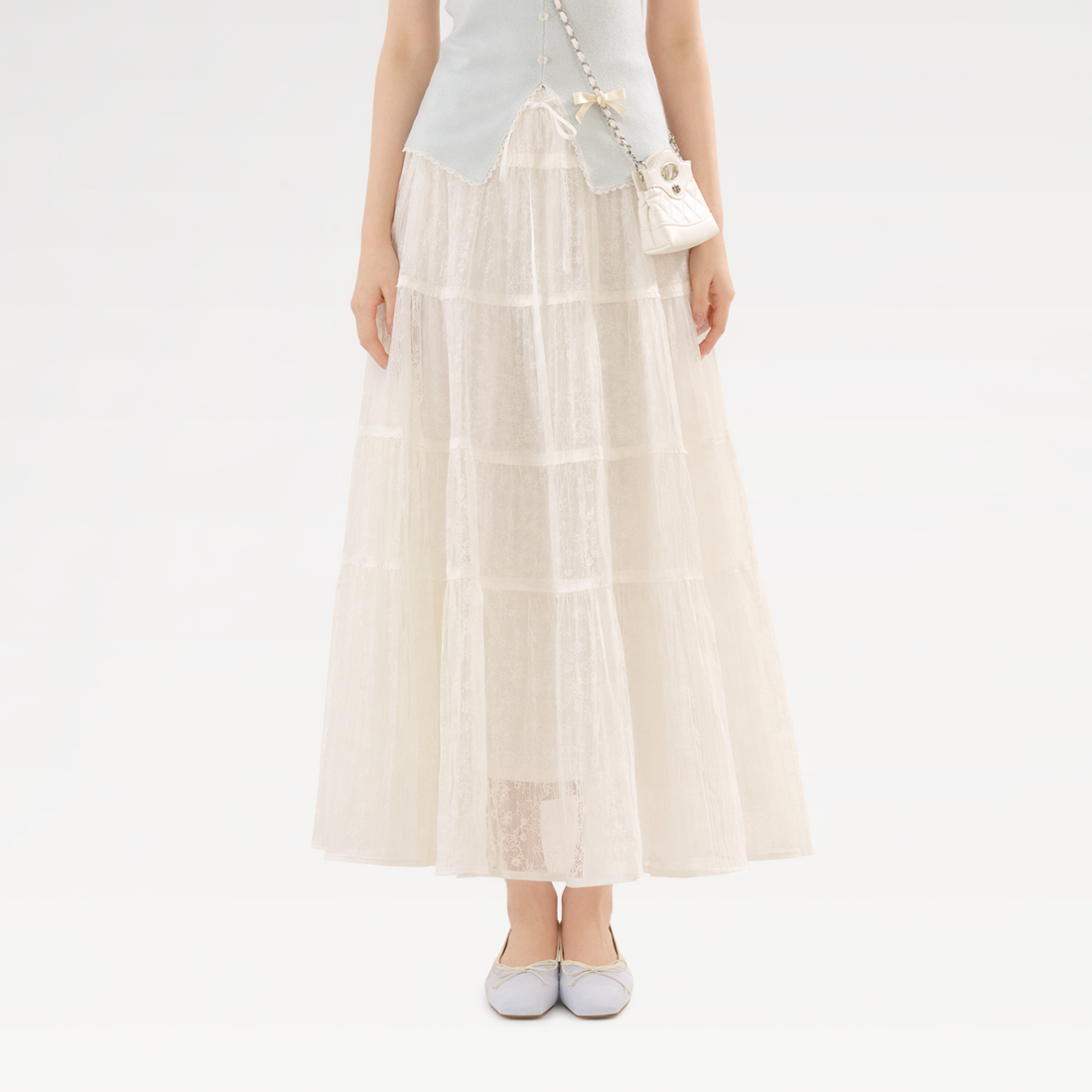 Kroche Lace Tiered Skirt – Maxi Skirts