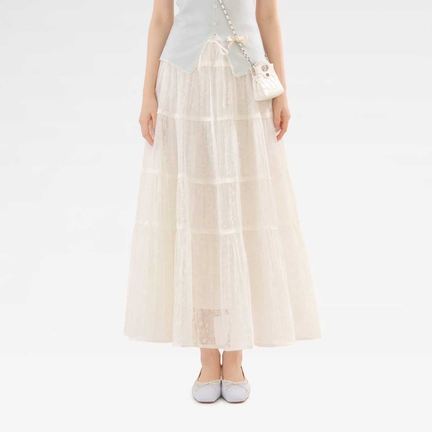Lace Tiered Skirt