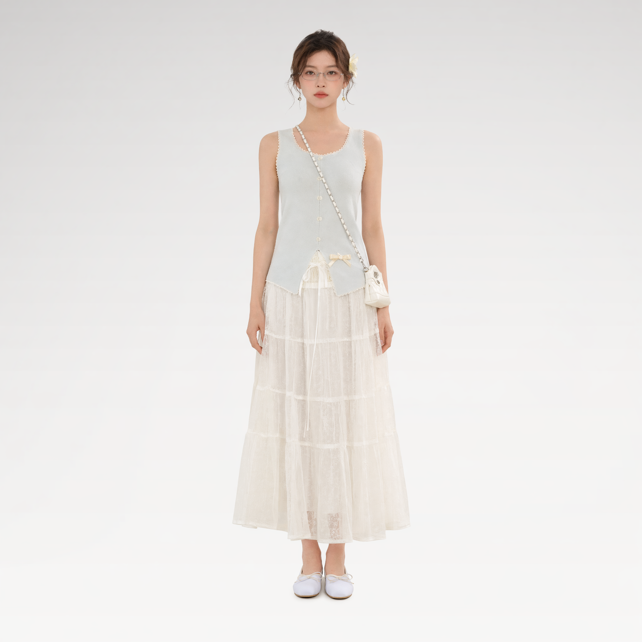 Lace Tiered Skirt