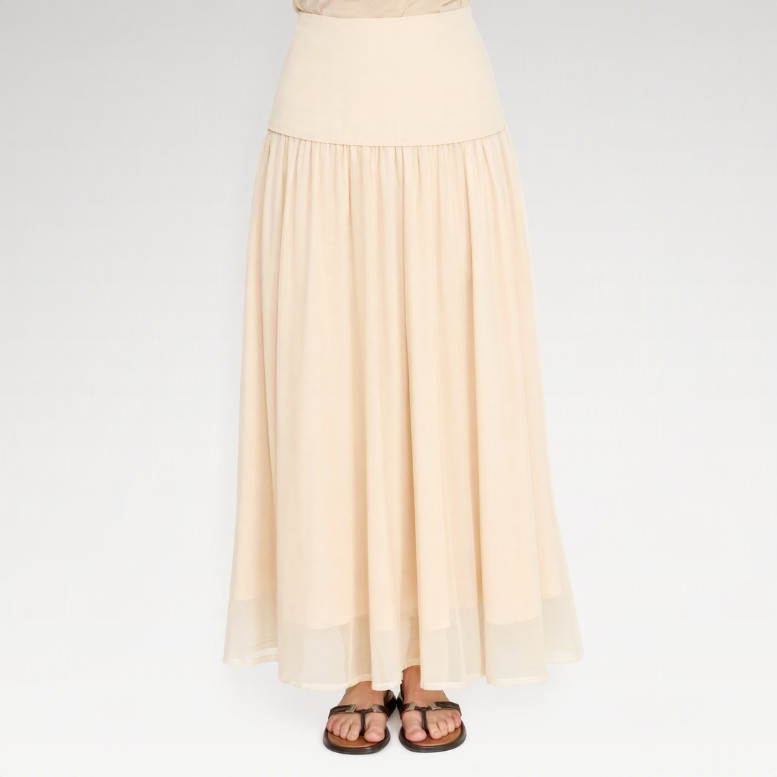 Pleated A-Line Skirt