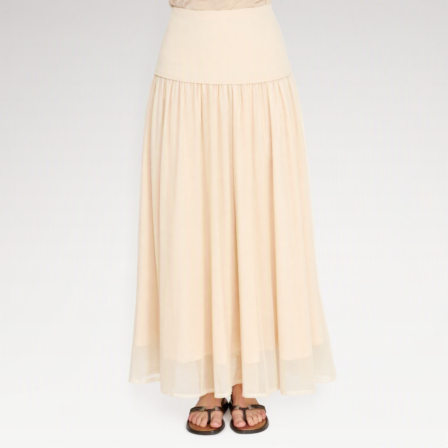 Pleated A-Line Skirt