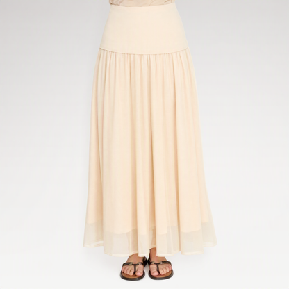 Pleated A-Line Skirt