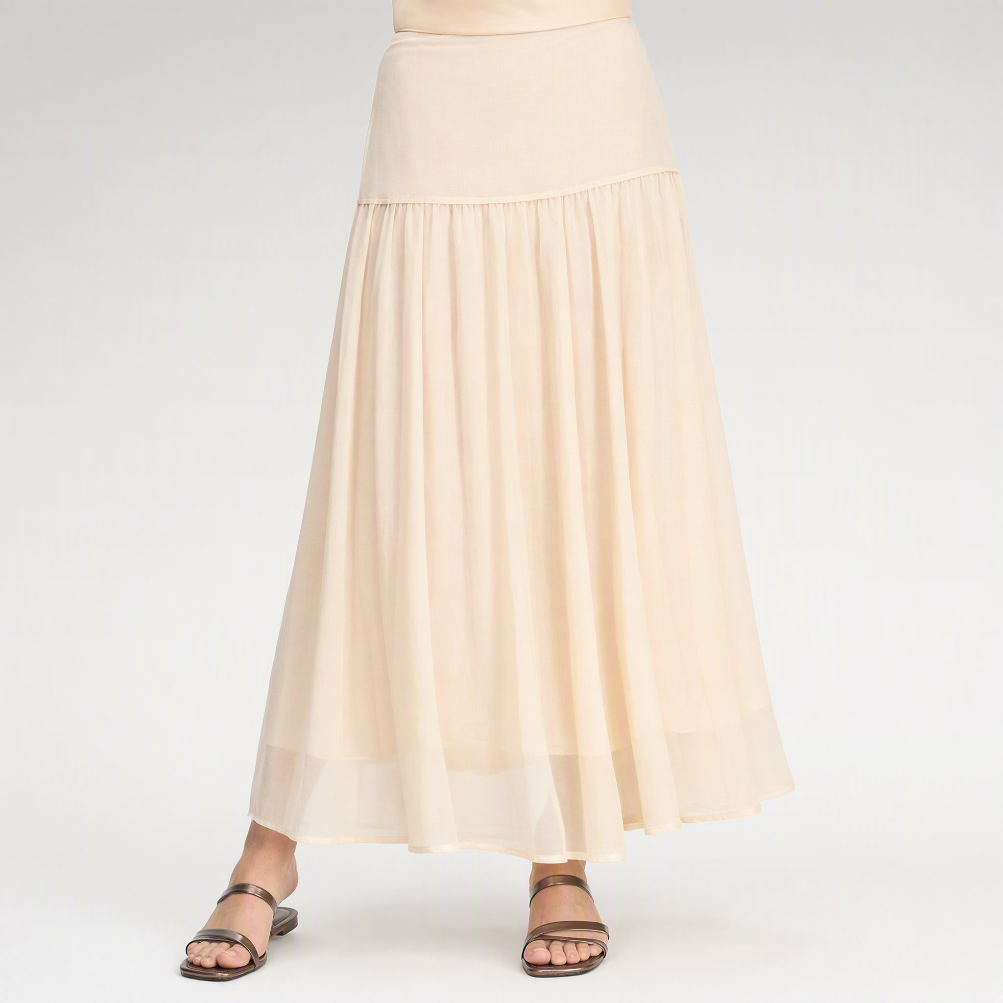 Pleated A-Line Skirt