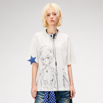 Water-Based Line-Art Graphic T-Shirt