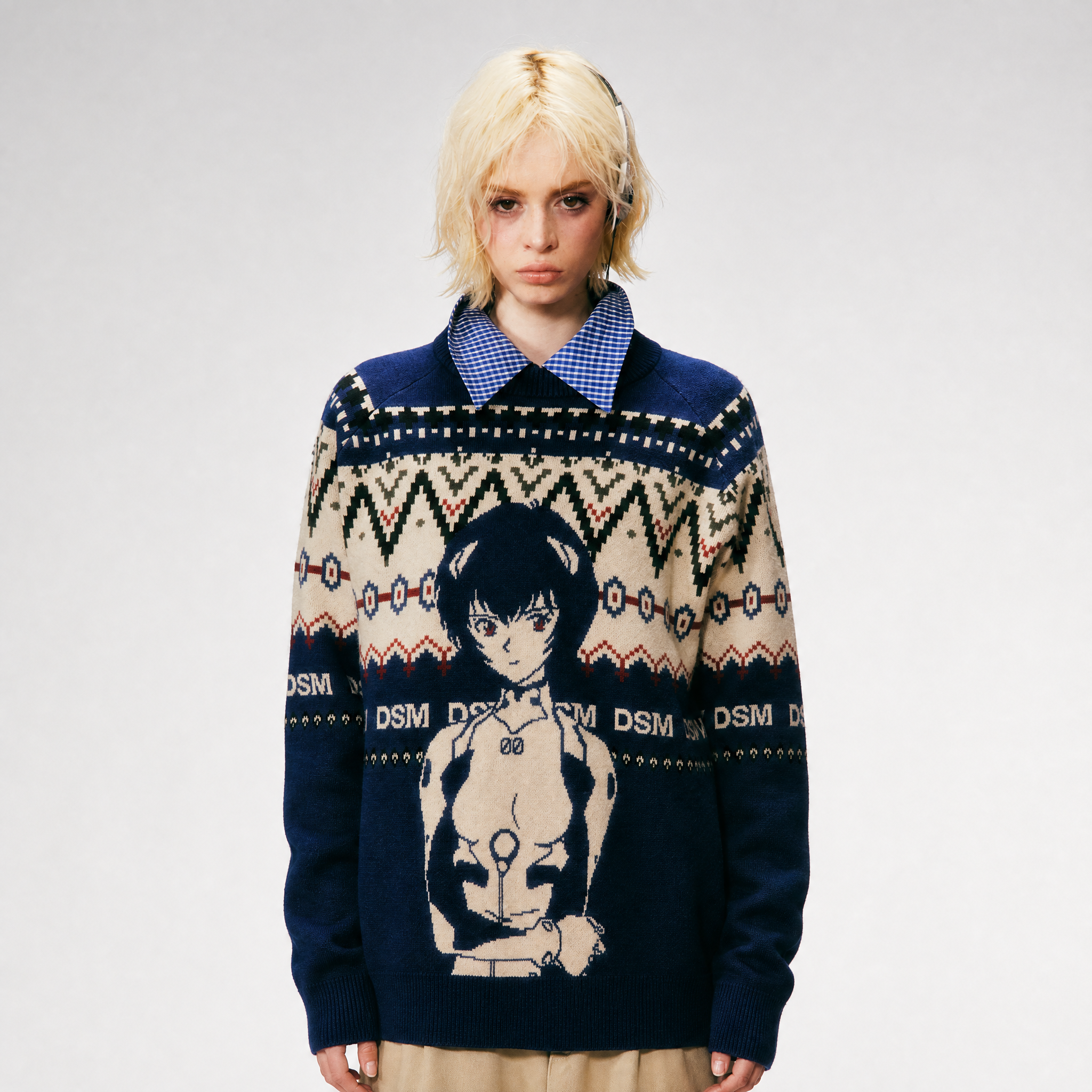 Jacquard Relaxed Graphic Sweater
