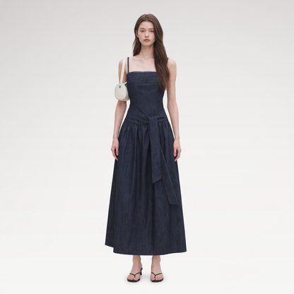 Tie Waist A-Line Dress