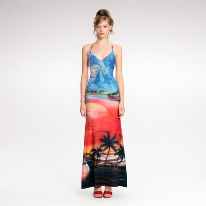 Gradient Beaded Cami Dress