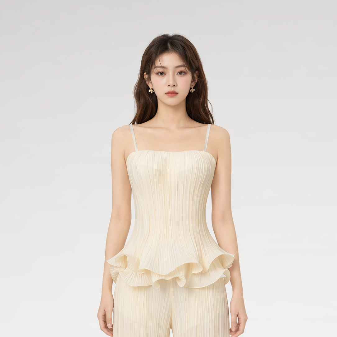 Cloud Pleated Corset Top
