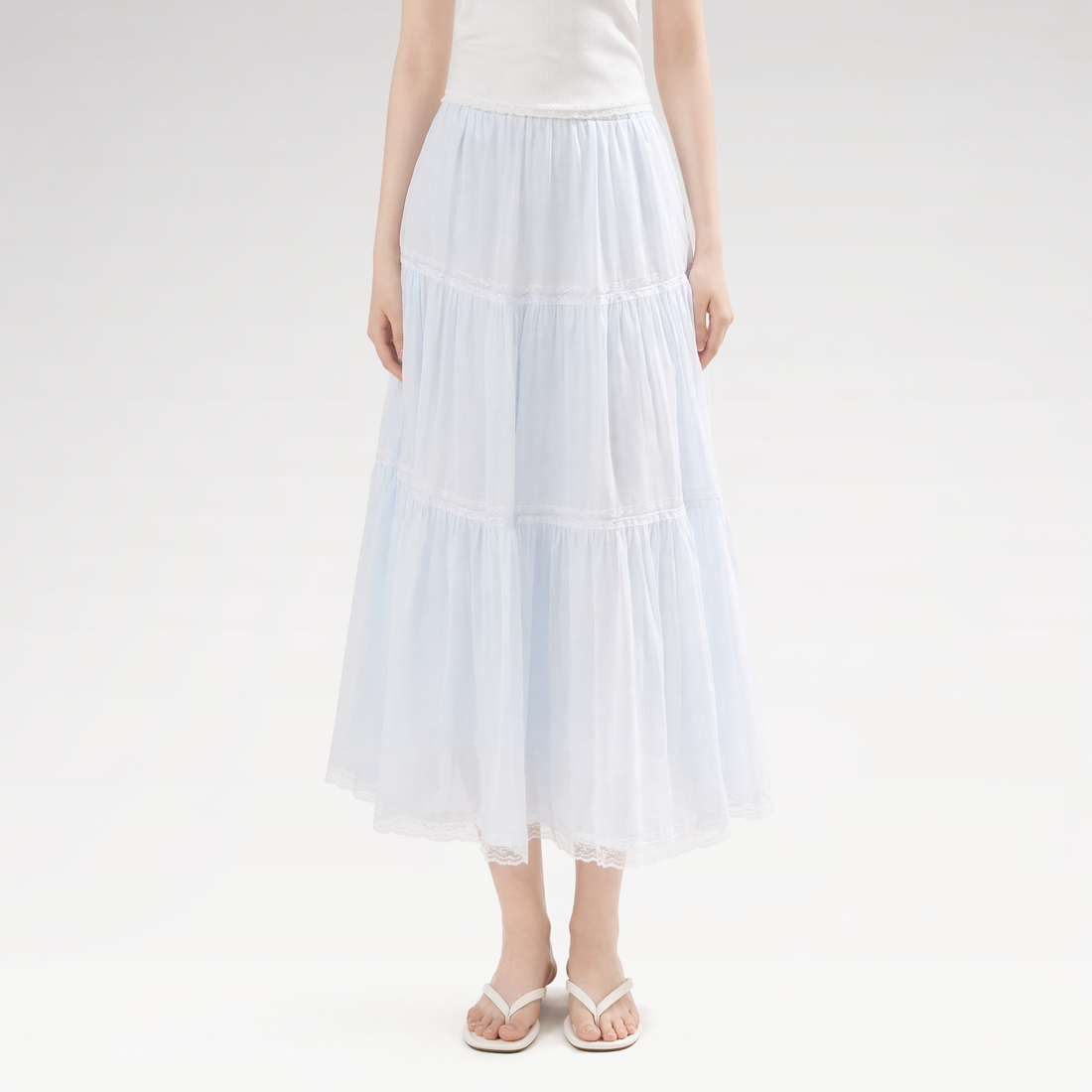 Lace Tiered Skirt