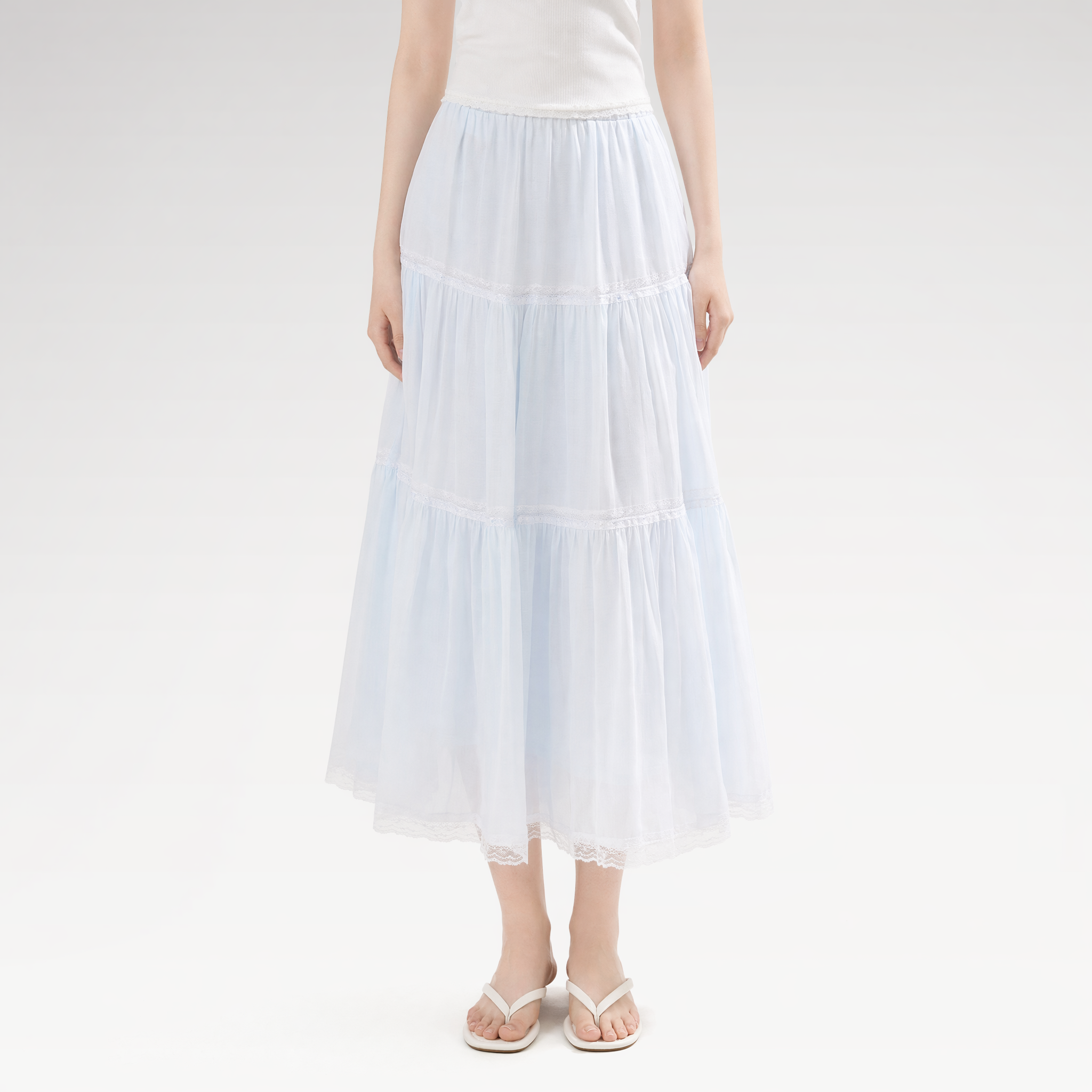 Lace Tiered Skirt
